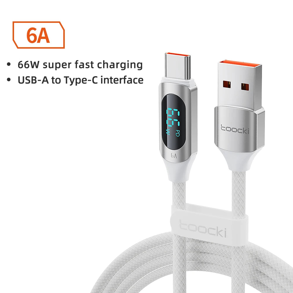 Toocki Type C to Type C Cable 100W PD Fast Charging Charger USB C to USB C Display Cable For Xiaomi POCO F3 Realme Macbook iPad - Smarsty