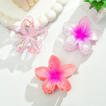 3Pcs Summer Flower Hair Claw Clips Secure Hold For Women - Smarsty