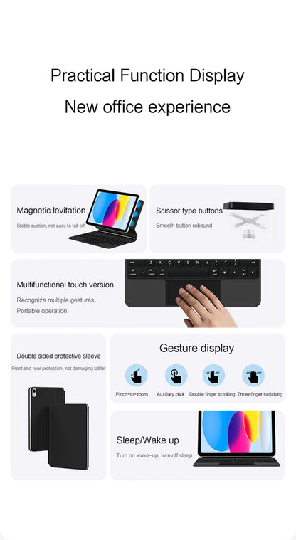 Magic Keyboard for iPad 11th Gen Backlit Magnetic Folio