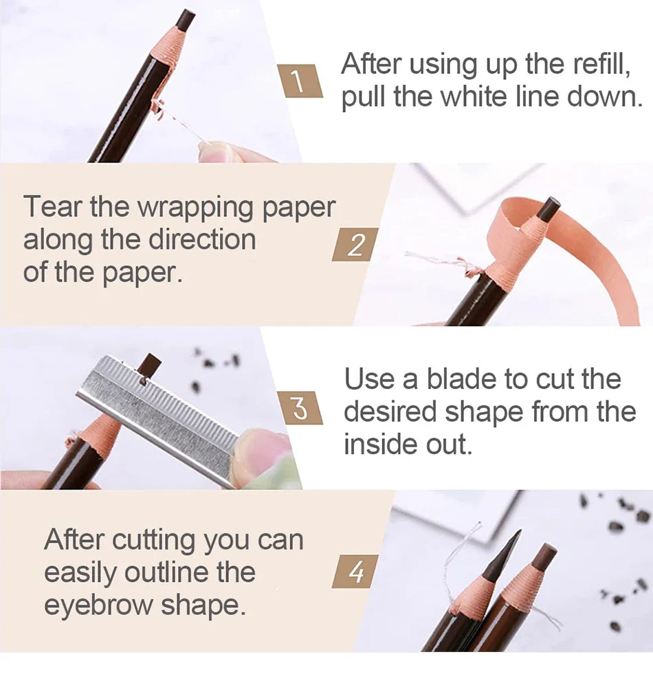 5pcs Waterproof Microblading Eyebrow Pencil Set - Smarsty