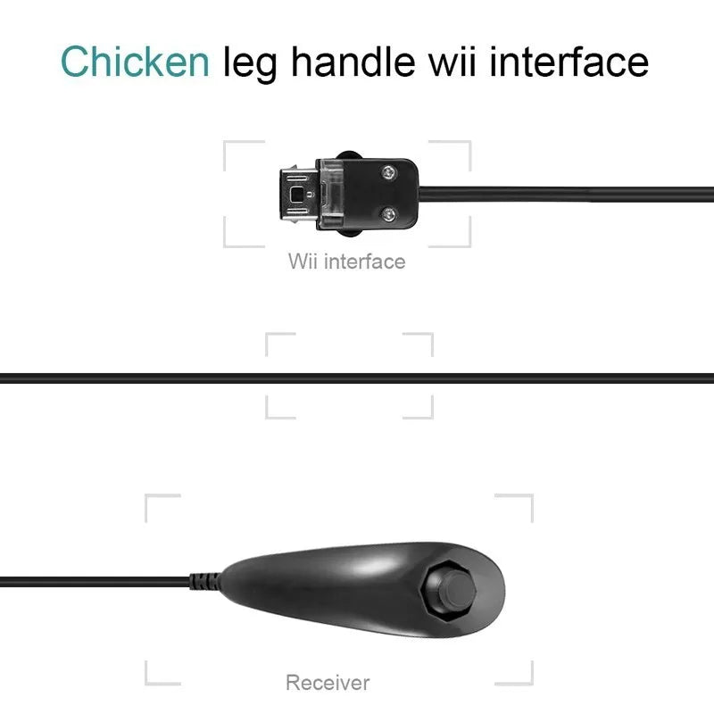 Wired Nunchuck Controller for Nintendo Wii Gaming - Smarsty