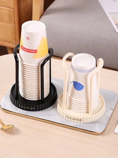 Household Disposable Paper Cup Holder, Desktop Paper Cup Storage Rack, Suitable For Living Room, Dining Room And Other Cup Taker by Smarsty