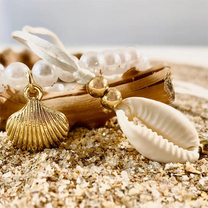 Bohemian Imitation Pearl Bracelets Set for Women - Smarsty