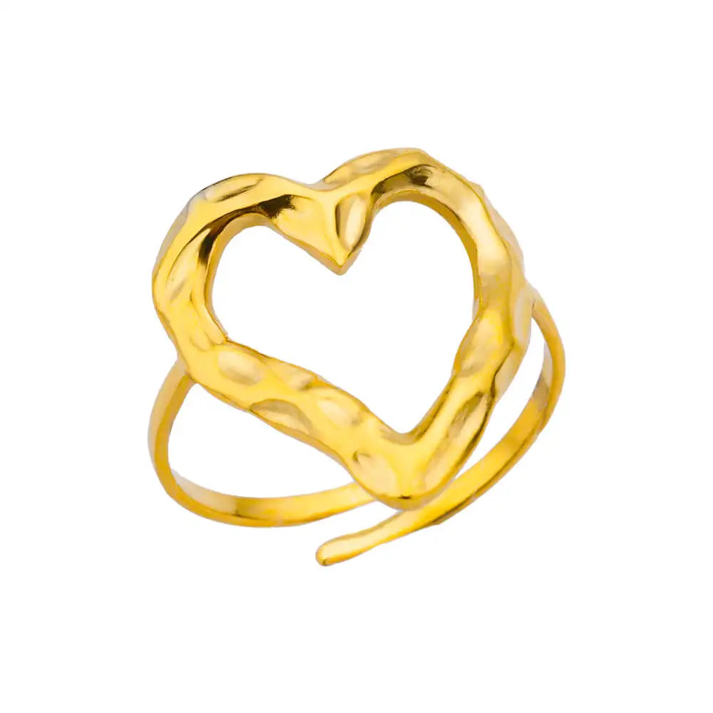 Luxury Gold 316L Stainless Steel Rings for Women - Smarsty