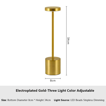 Rechargeable Touch Sensor LED Table Lamp with Adjustable Colors - Smarsty