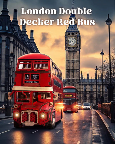 Robotime rolife London Tour Bus 3D Wooden Puzzles Wood Model Toy Car to Build Crafts Collectibles Gifts for Boys Girls - Smarsty