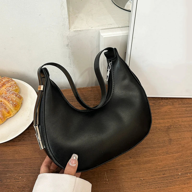 PU Leather Underarm Bag For Women Clutch Shoulder Tote - Smarsty