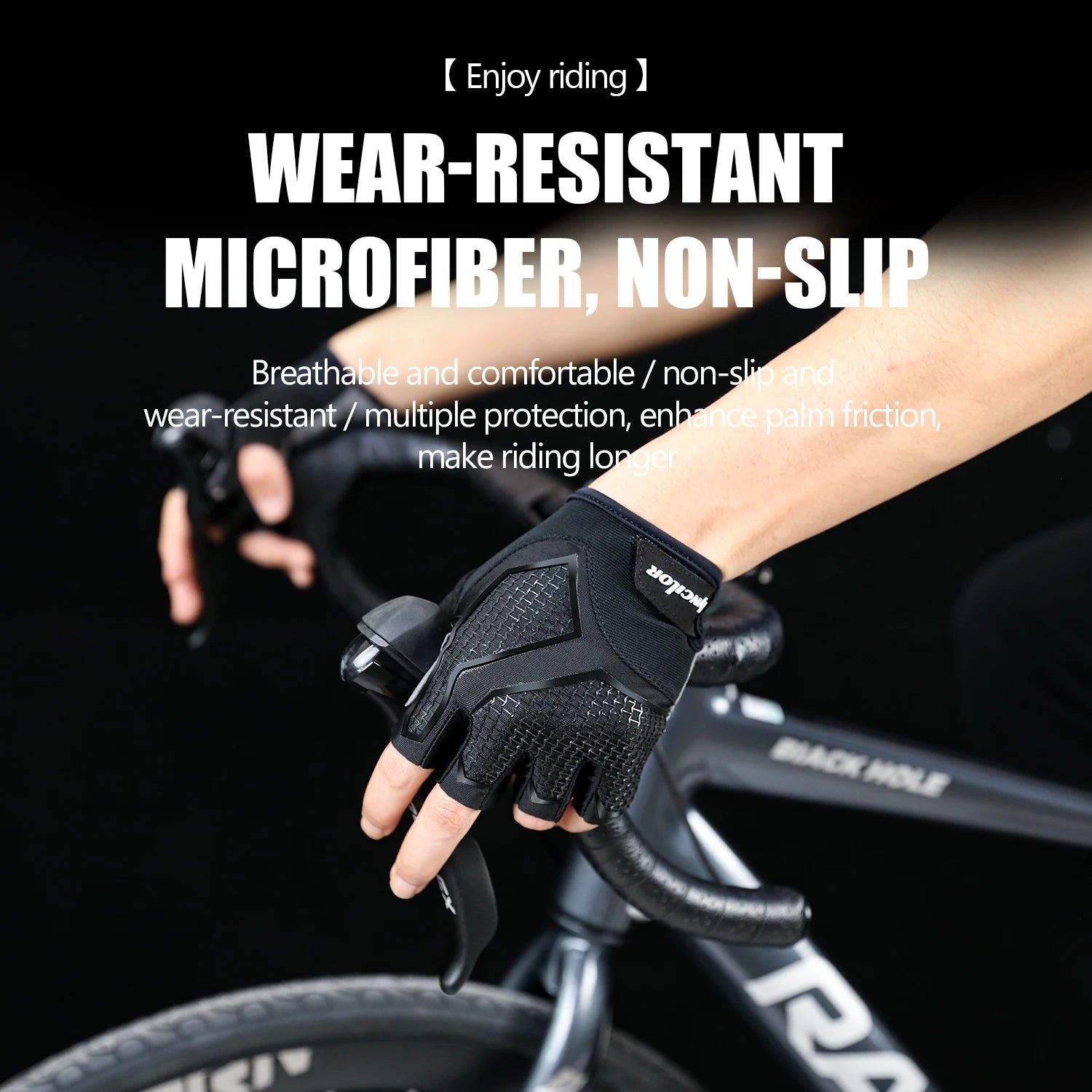 Breathable Half Finger Cycling Gloves Shock Absorption - Smarsty