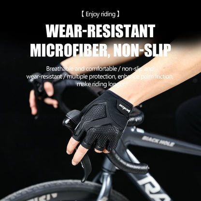 Breathable Half Finger Cycling Gloves Shock Absorption - Smarsty