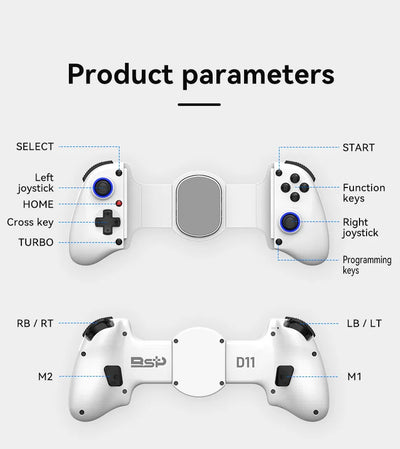 Telescopic Wireless Gamepad Controller for Switch and Mobile Gaming - Smarsty