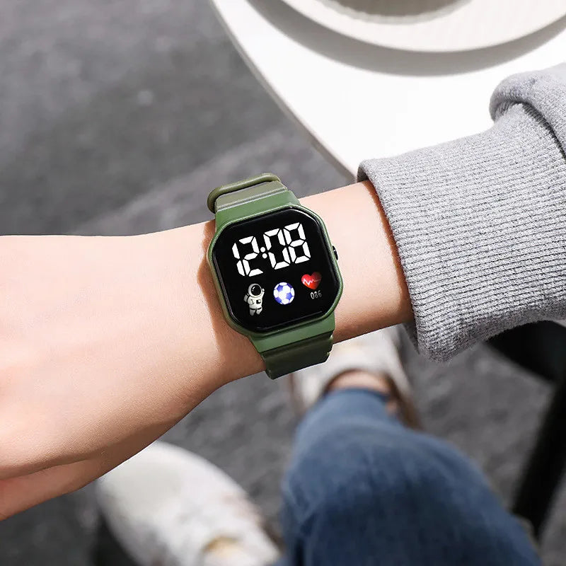 Children's Square Astronaut LED Watch for Stylish Kids - Smarsty