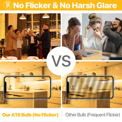 12PCS A19 LED Light Bulb 9W E26 Base LED Bulb 3000K 6500K Warm/Cool White Non Dimmable 900LM for Bedroom Living Room Kitchen