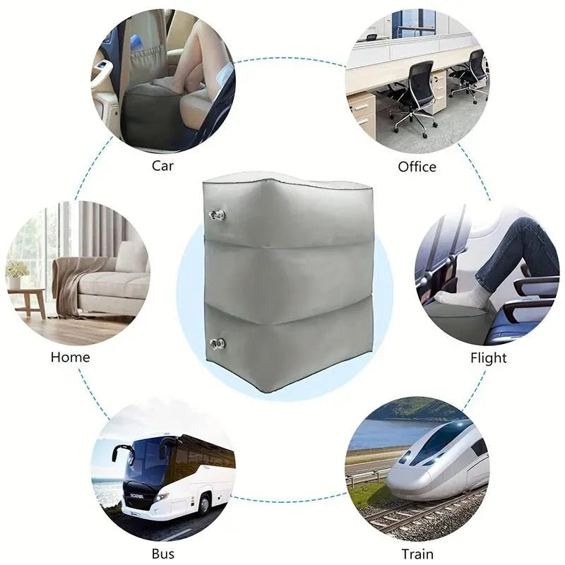 Portable Inflatable Foot Rest Pillow for Comfortable Travel - Smarsty
