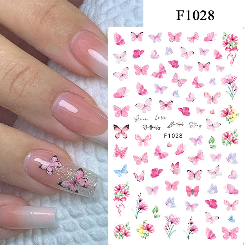 3D Colorful Marble Nail Stickers for DIY Art - Smarsty