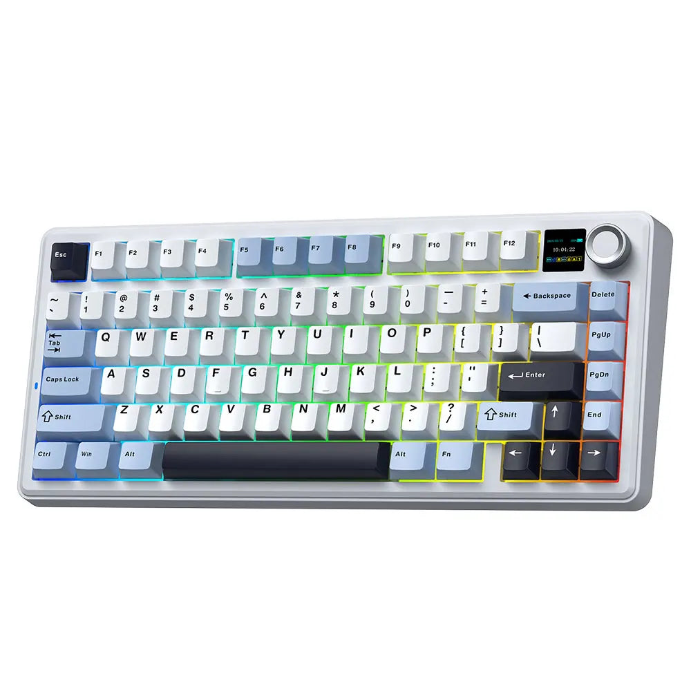 Gaming Mechanical Keyboard 75 Percent Hot Swap TFT Screen