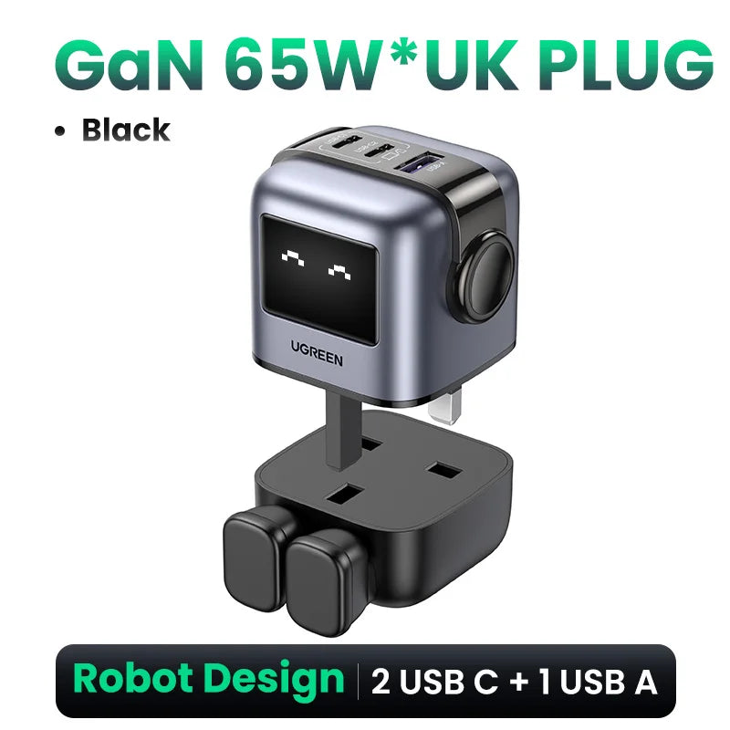 65W GaN Charger With PD3.0 PPS Fast Charge Compact Travel - Smarsty