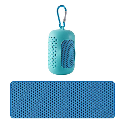 Portable Circular Silicone Wrapped Cold Towel Cooling Towel Quick Drying Polyester Fiber Towels Beach Accessories Sport Fitness - Smarsty