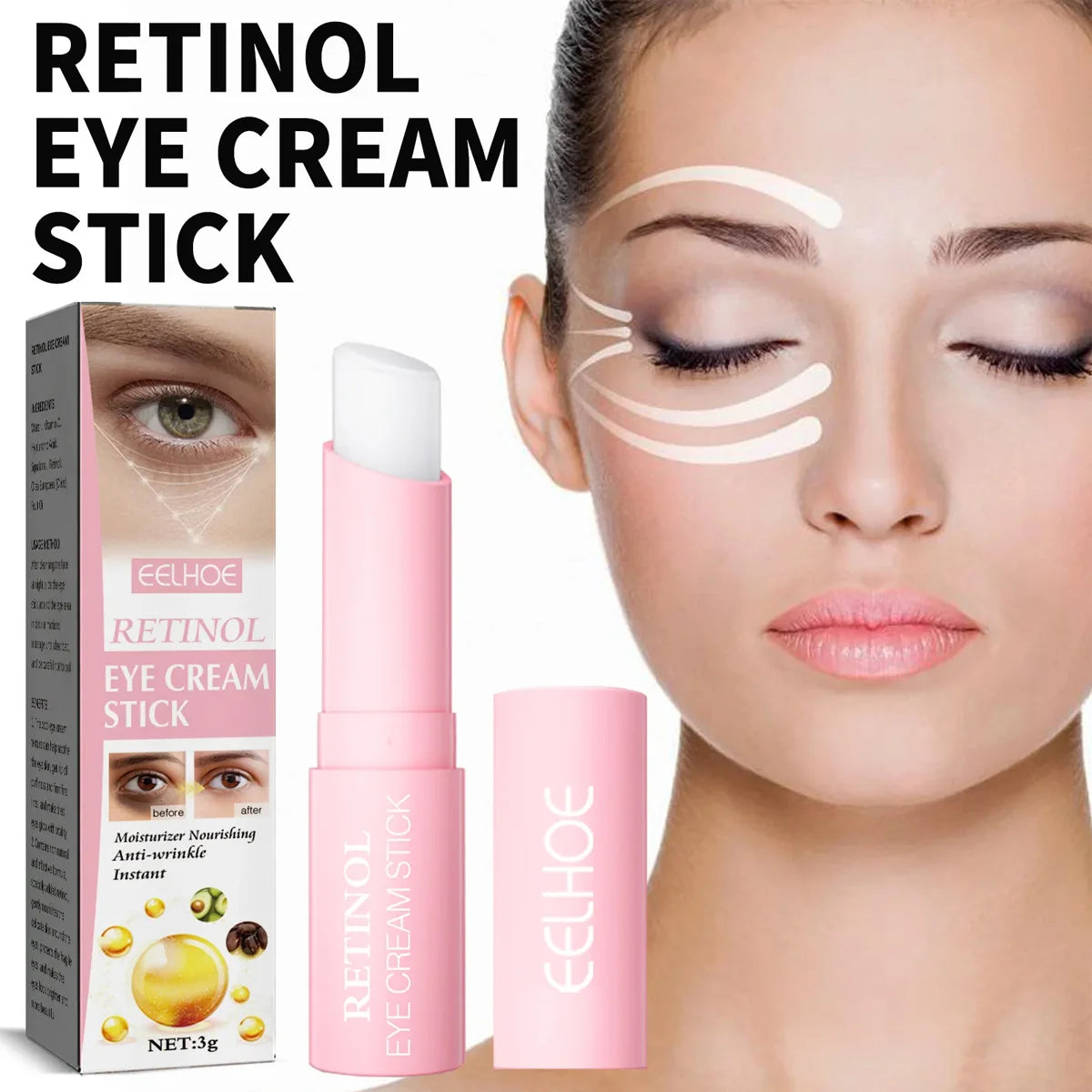 Retinol Eye Cream for Dark Circles and Puffiness - Smarsty