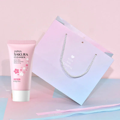 LAIKOU Japan Sakura Skincare Set Moisturizing Anti-Aging Kit Wrinkle Smoothing Radiance Boosting Facial Kit Gift Set - Smarsty