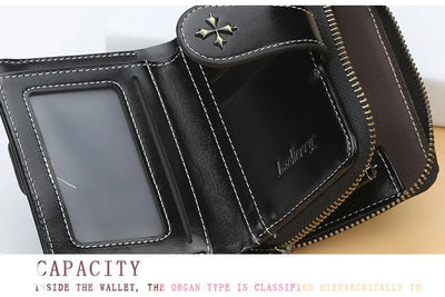Women Wallets and Purses PU Leather Money Bag Female Short Hasp Purse Small Coin Card Holders Blue Red Clutch New Women Wallet - Smarsty