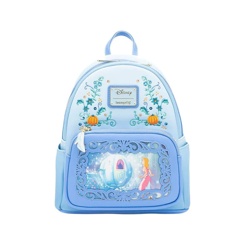 Beauty and the Beast Cartoon Backpack PU Leather Bag - Smarsty
