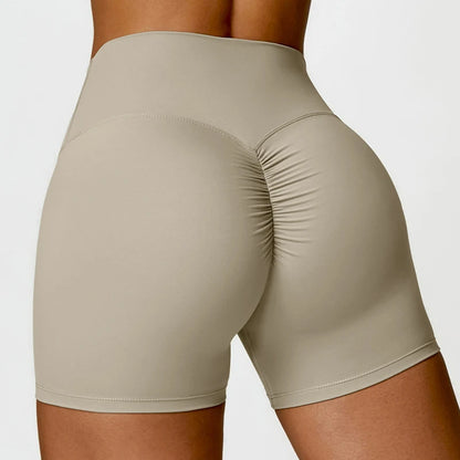 Ctenkevet Solid Color Women Fitness Quick-Dry Sport Short Women Cycling Soft Training Shorts Jog High Waist Yoga Short Legging - Smarsty