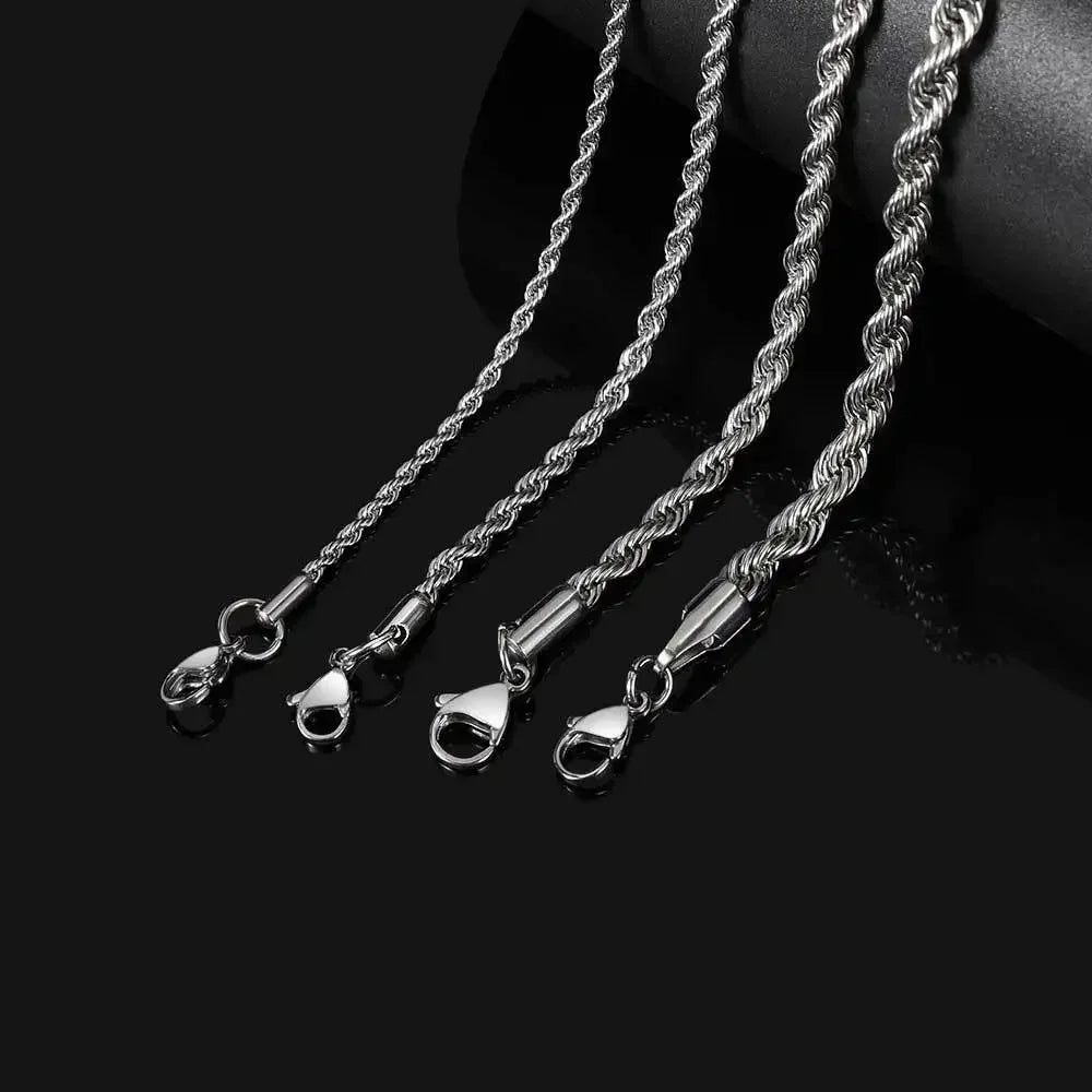 Stainless Steel Twisted Rope Chain Bracelet Waterproof - Smarsty