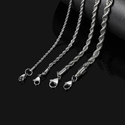 Stainless Steel Twisted Rope Chain Bracelet Waterproof - Smarsty