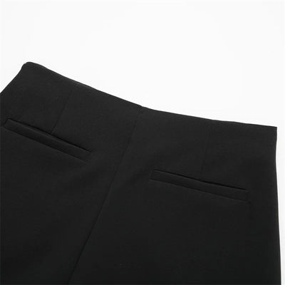 MUJER 2025 Asymmetric Skort For Women Black High Waist Mini Skirt Shorts Women Casual Bermuda Shorts Woman Summer Skirt Shorts - Smarsty