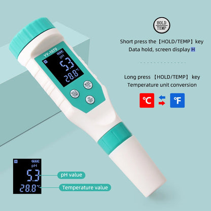 Digital Chlorine PH Tester 7 in 1 Water Quality Analyzer - Smarsty