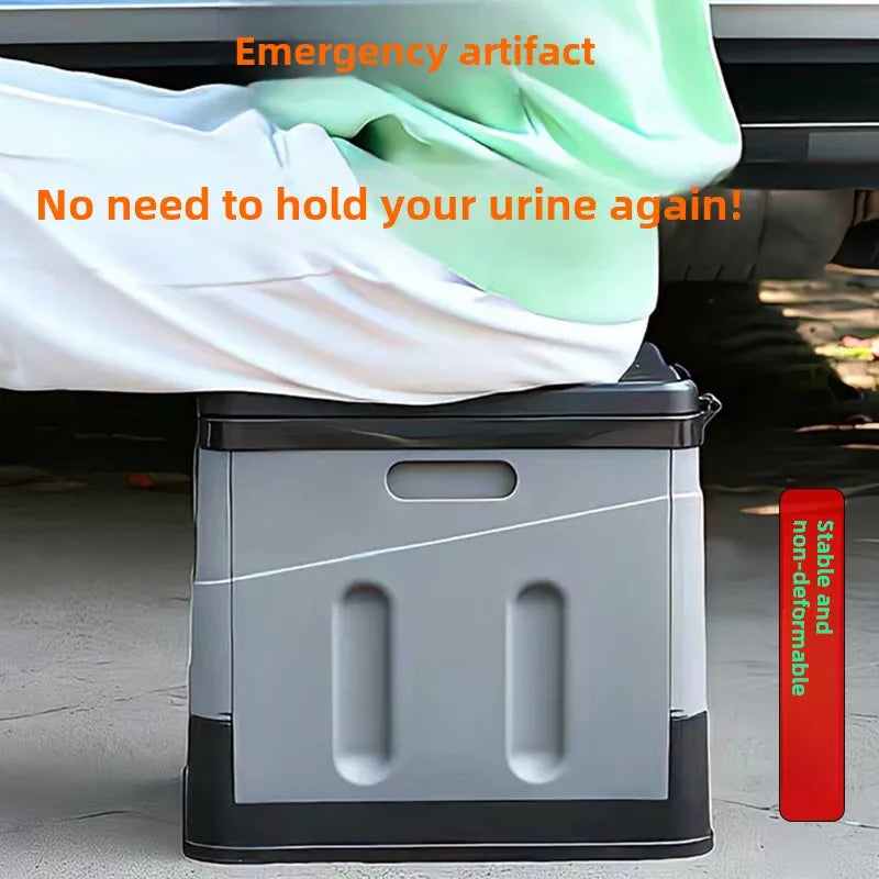 Portable Car Folding Toilet Toilet Camping Emergency Artifact Car Travel Emergency Outdoor Mobile Toilet Camping Equipment