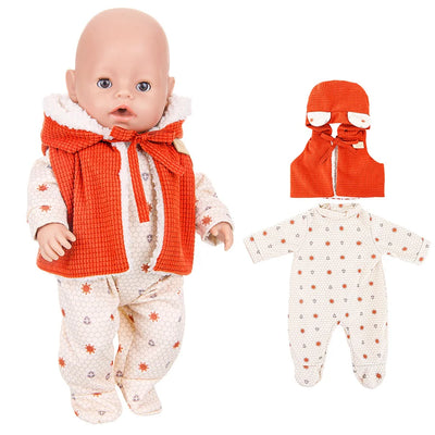 Doll Clothes For 43cm Baby Doll Leather Jacket Pants Jumpers Rompers Set For 18 Inch American Doll Coat Winter Clothes - Smarsty