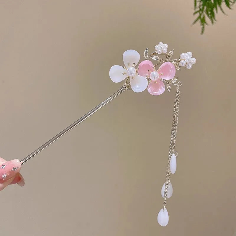 Elegant Flower Tassel Hair Clip for Women - Smarsty