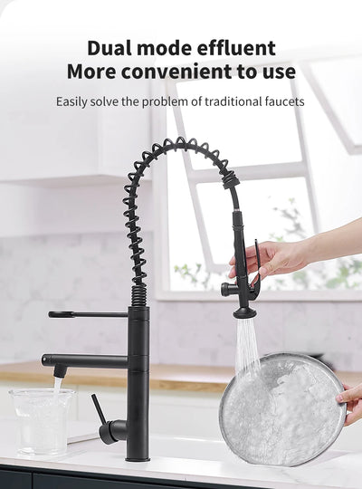 Chrome Brass Kitchen Faucet with Pull Out Spray - Smarsty