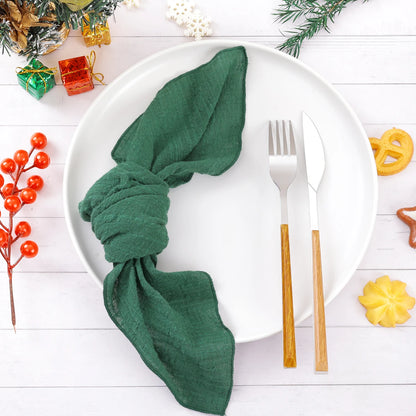 Set of 6 Cotton Dinner Napkins for Elegant Table Decor - Smarsty