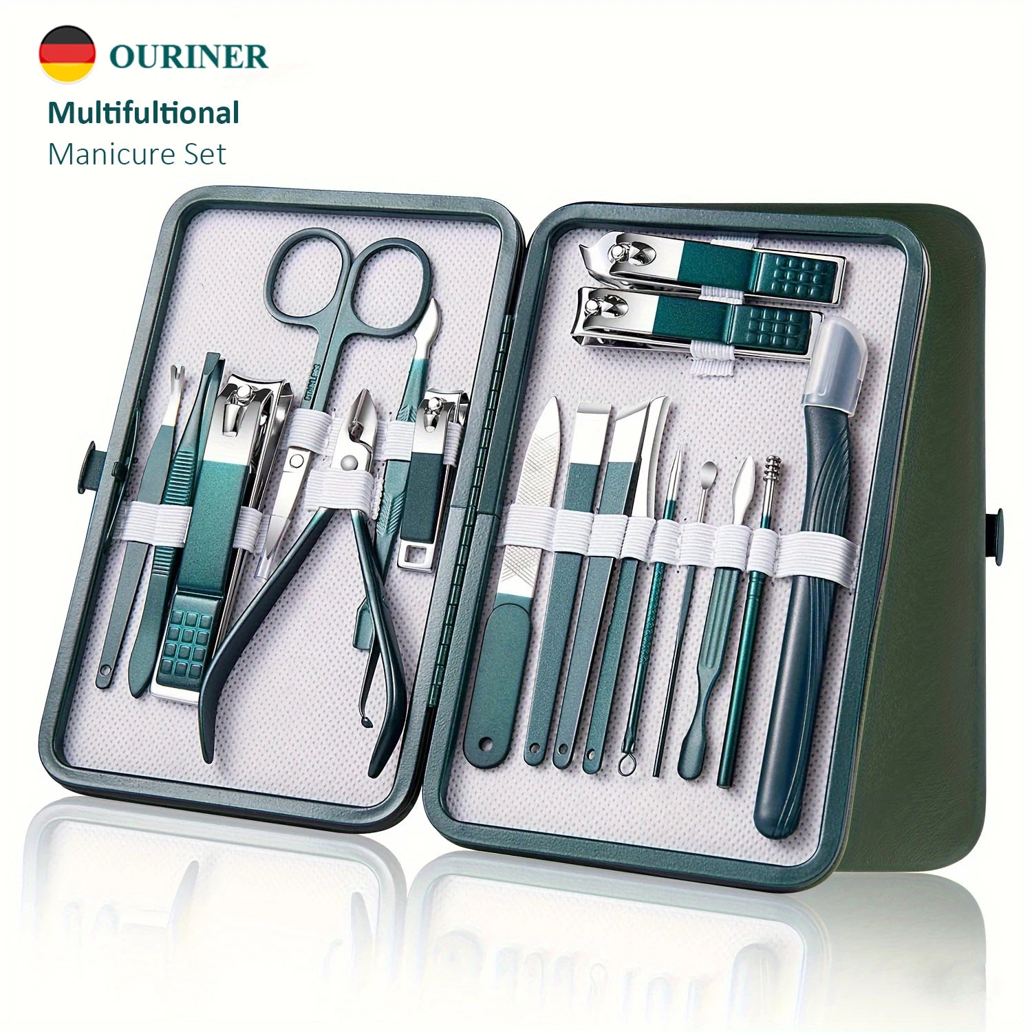 Stainless Steel Nail Care Kit with Travel Case - Smarsty