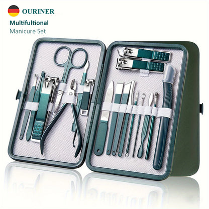 Stainless Steel Nail Care Kit with Travel Case - Smarsty