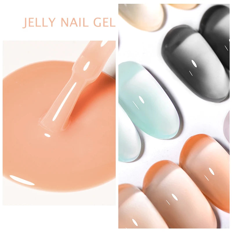 Mtssii 7ml Jelly Gel Polish Translucent Pink Shine - Smarsty