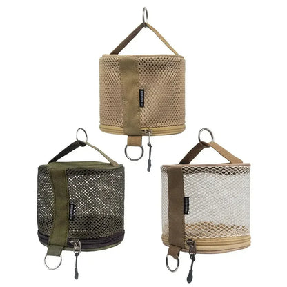 Outdoor camping tissue case roll paper storage bag with hook portable tissue holder tent hanging napkin holder camping supplies