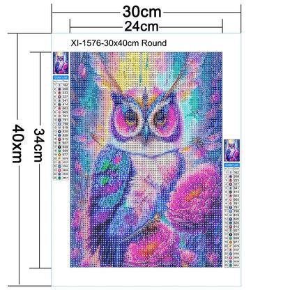 DIY 5D Diamond Painting Pink Owl Craft Set - Smarsty