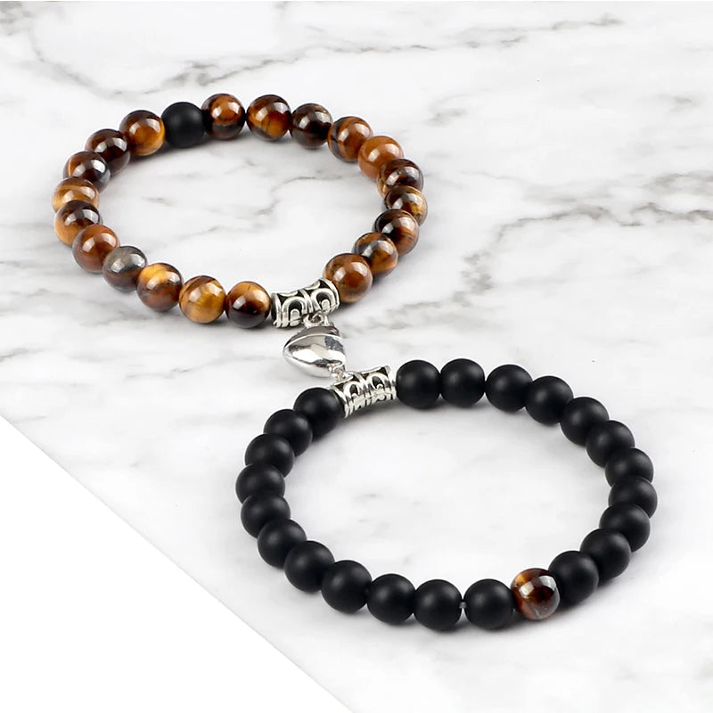 Natural Stone Couple Bracelets Set for Friendship - Smarsty
