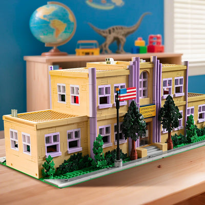 3500PCS Springfield Elementary School Building Blocks Idea Anime Street View Modular Architecture Brick Model Toy Christmas Gift - Smarsty