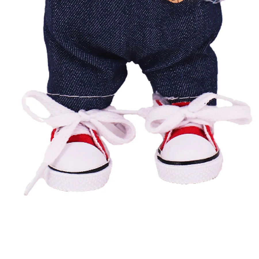 3.8cm Doll Shoes For labubu 17cm Plush Doll Clothes Accessories Girl's Toys ,Christmas Festival Birthday Gift