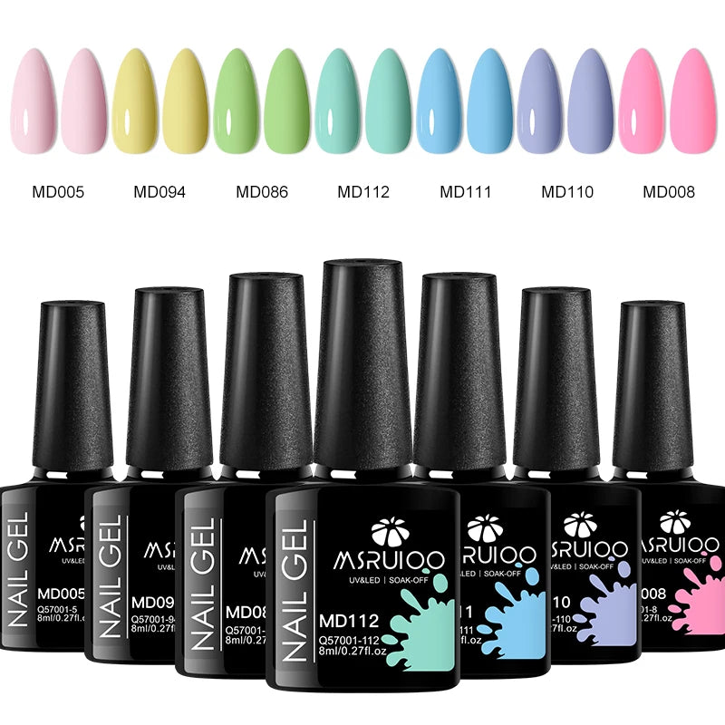 7 Piece Long Lasting Nail Gel Polish Set - Smarsty