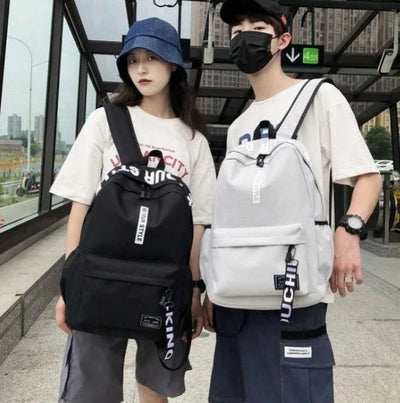 Fashion trend backpack backpack for men and women junior high school high school student bag large capacity korean version of th - Smarsty