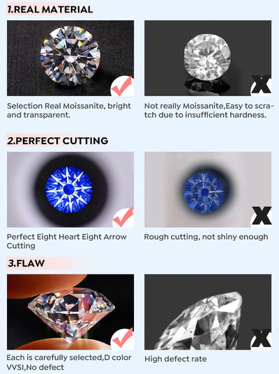 Certified D Color Moissanite Stud Earrings Gold Plated - Smarsty