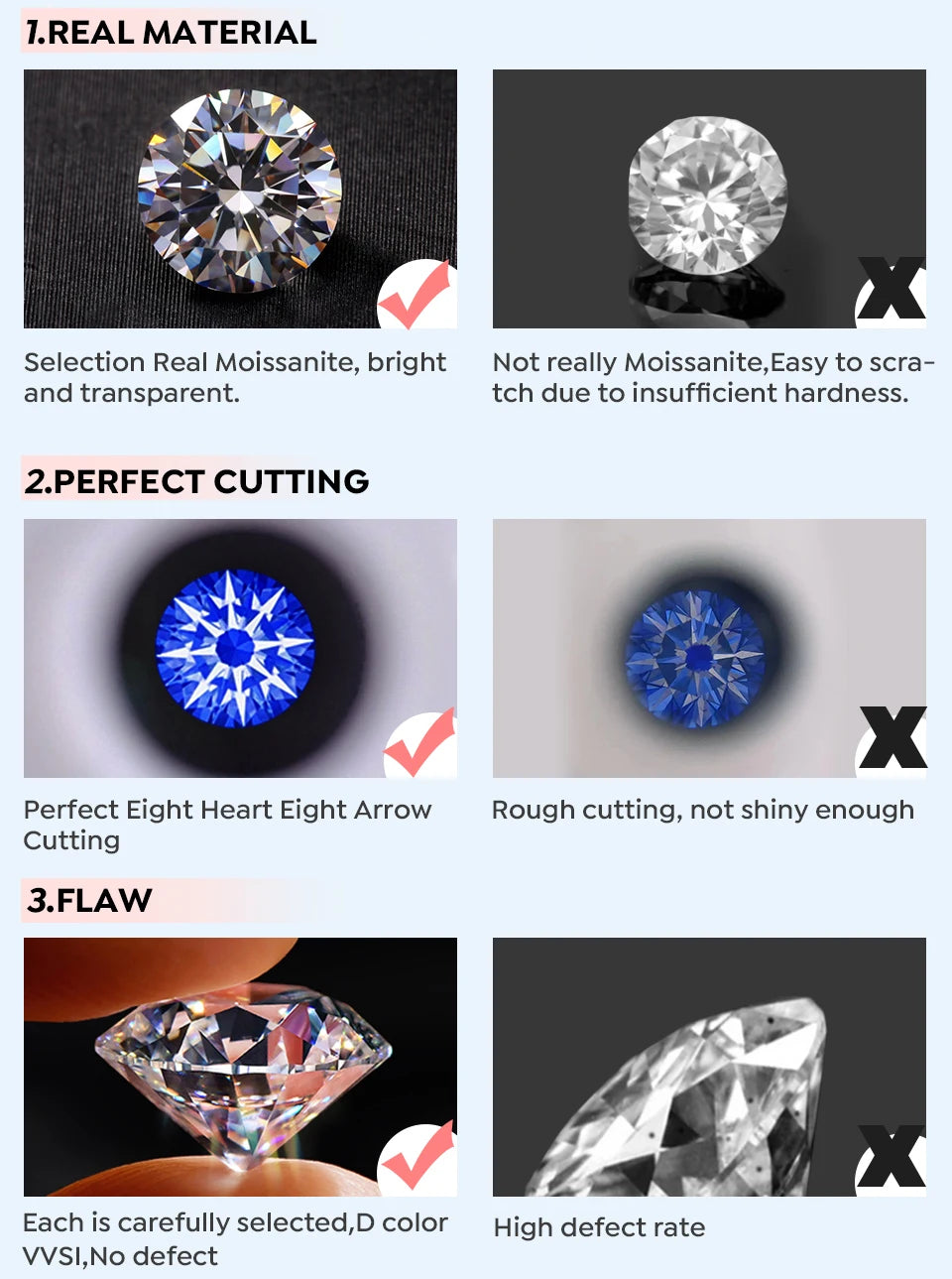 Certified D Color Moissanite Stud Earrings Gold Plated - Smarsty