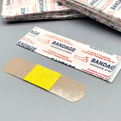 50/100Pcs Waterproof Breathable Cushion Adhesive Plaster Wound Hemostasis Sticker Band First Aid Medical Gauze Bandage band,aids - Smarsty