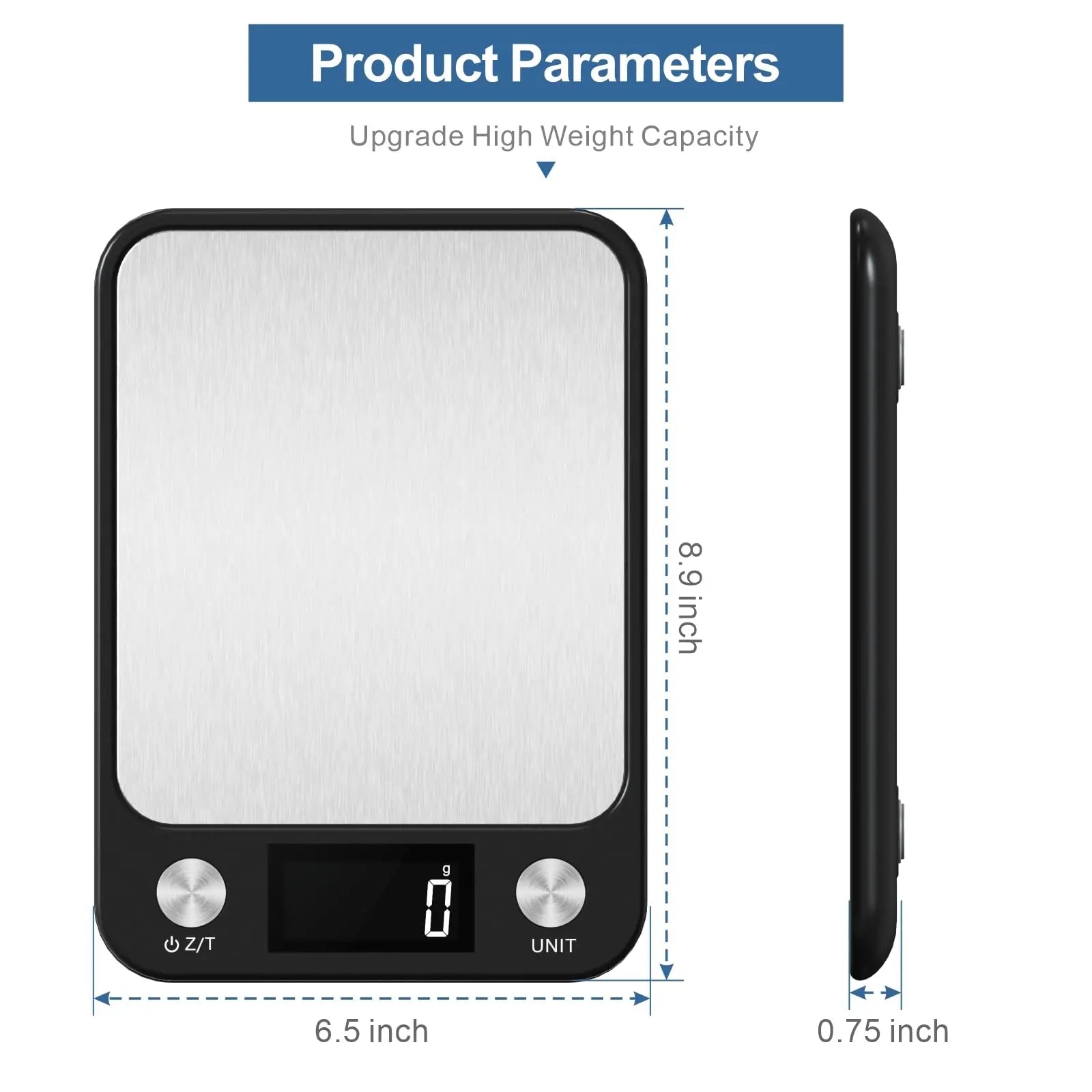 Digital Kitchen Scale 15Kg High Capacity Stainless Steel - Smarsty