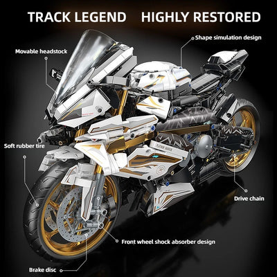 TOYLINX Alloy Motorcycle Desktop Decorations 2045PCS Racing Building Block Model  Kid Toys Christmas Easter Festive Gift Giving - Smarsty